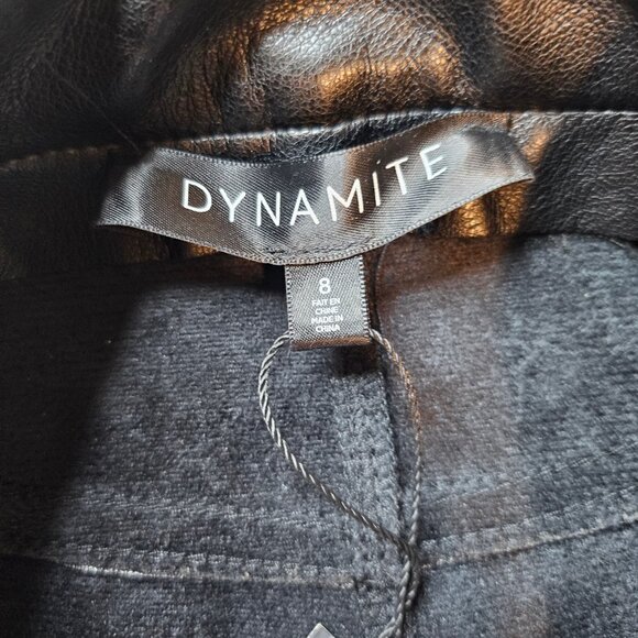 Dynamite Gisele Faux Leather Straight Leg Pants - Size 8 - Picture 7 of 10